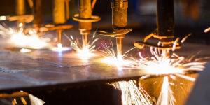 Laser cutters in manufacturing facility