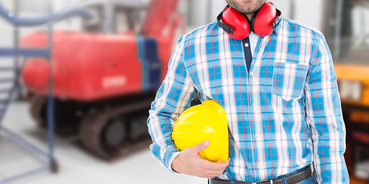 worker holding a hardhat