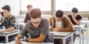 High school students at desks